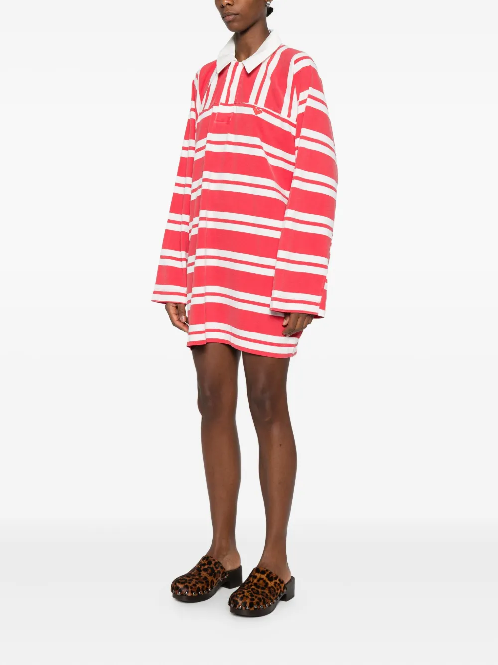 Bellerose Long Sleeve Dress In Red