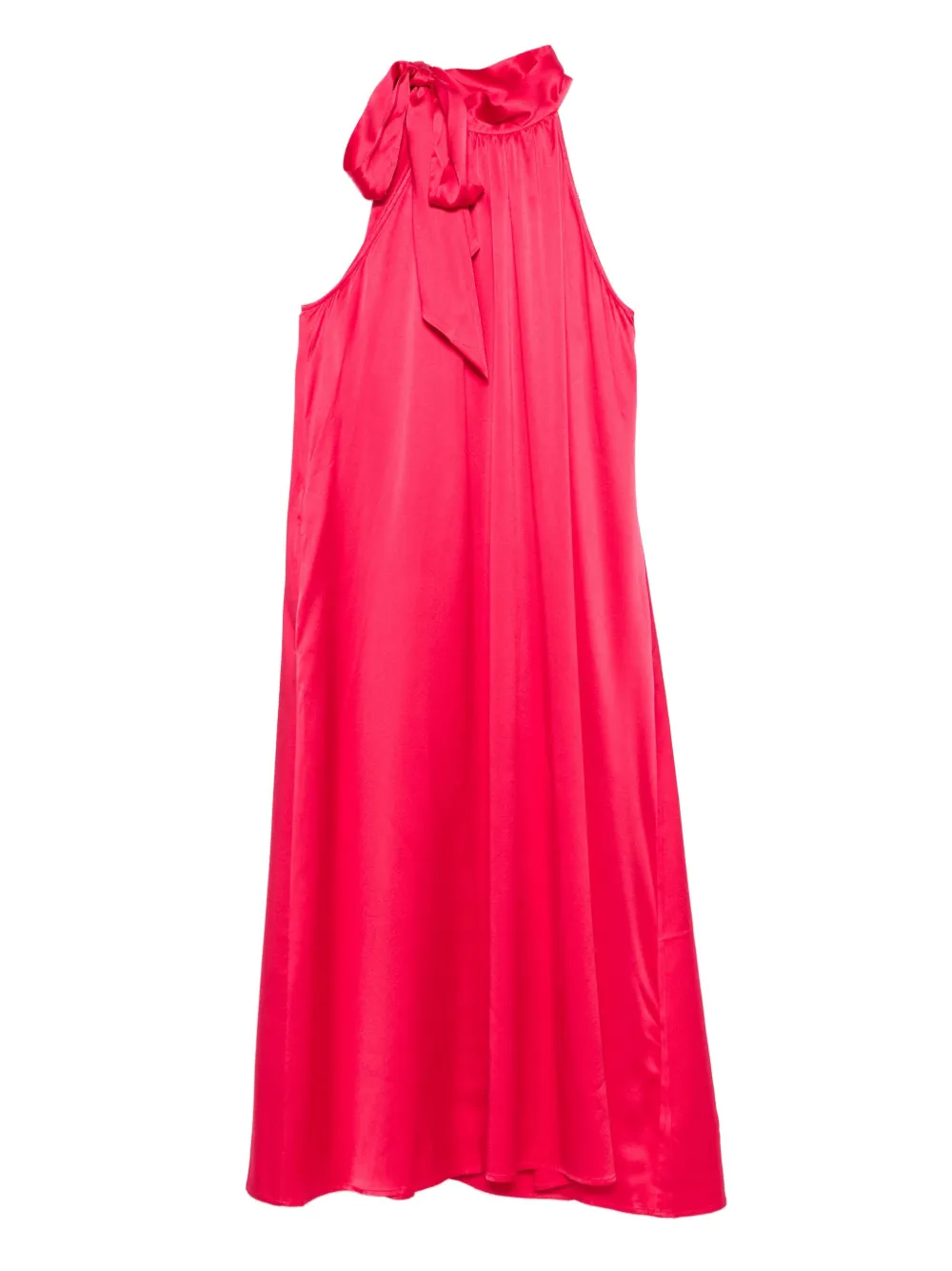 Danamé bow-neck satin midi dress | Red | Image 1