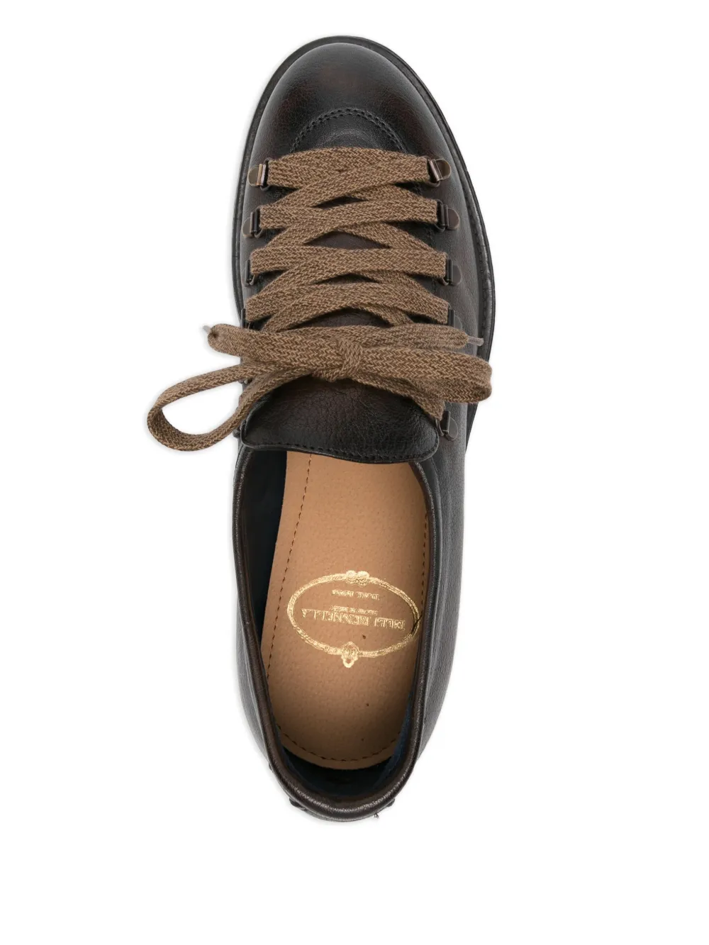 Fratelli Rennella Lace-up Leather Loafers In Brown
