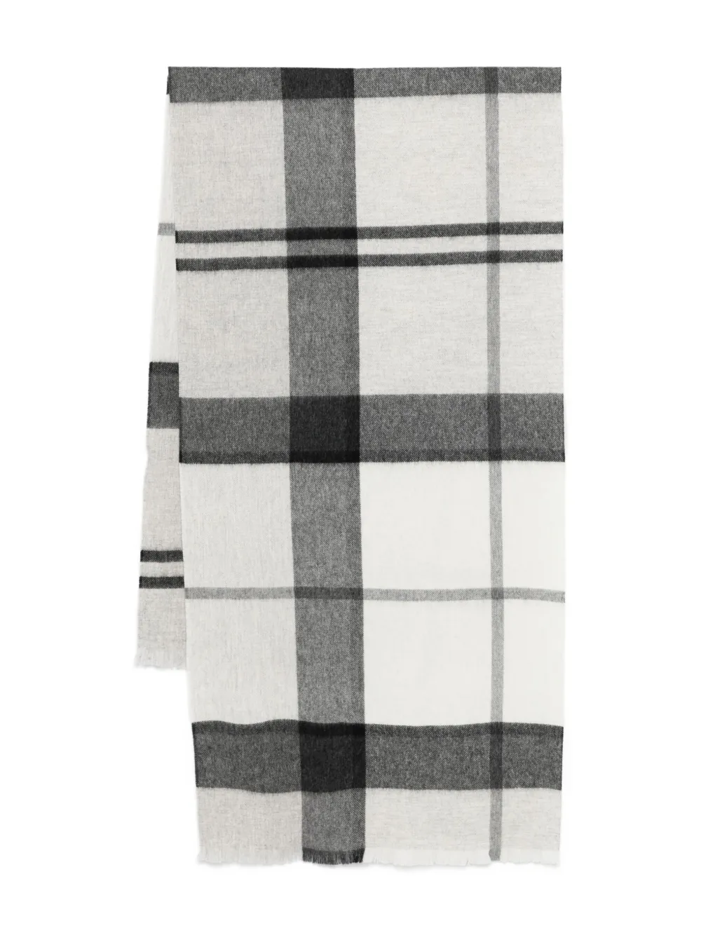 Barbour check-pattern scarf | Grey | Image 1