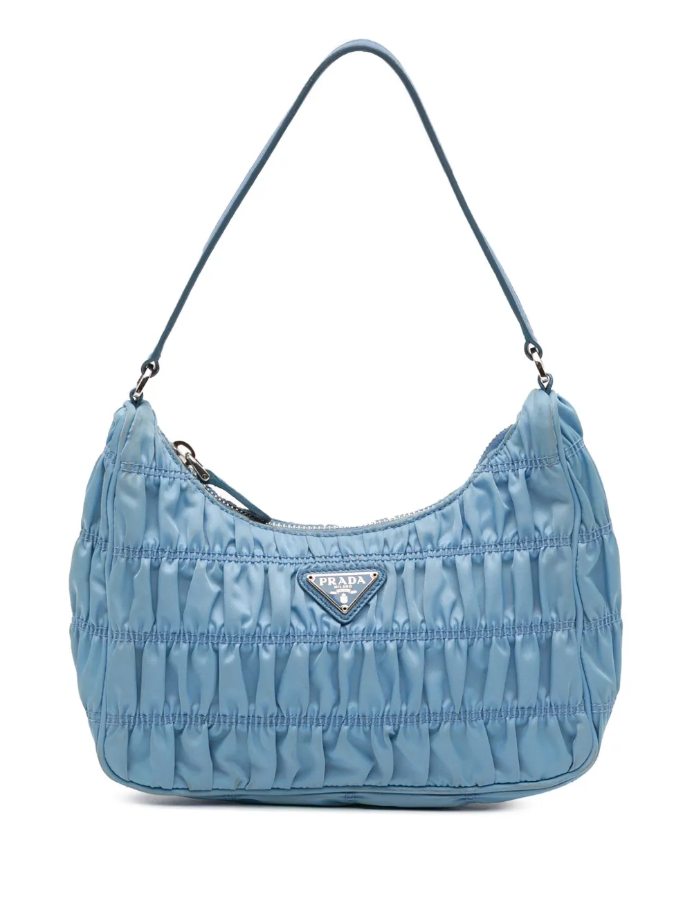 Prada Pre-Owned 2019-2025 Tessuto Gaufre Re Edition shoulder bag | Blue | Image 1