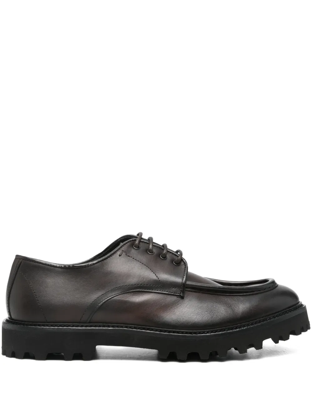 Fratelli Rennella Leather Derby Shoes In Brown