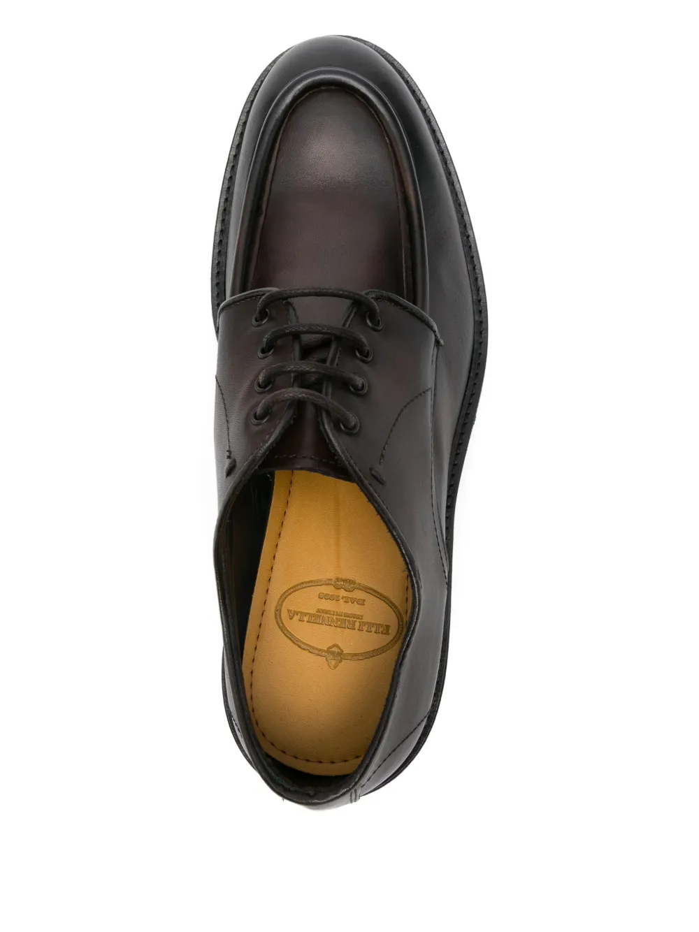 Fratelli Rennella Leather Derby Shoes In Brown