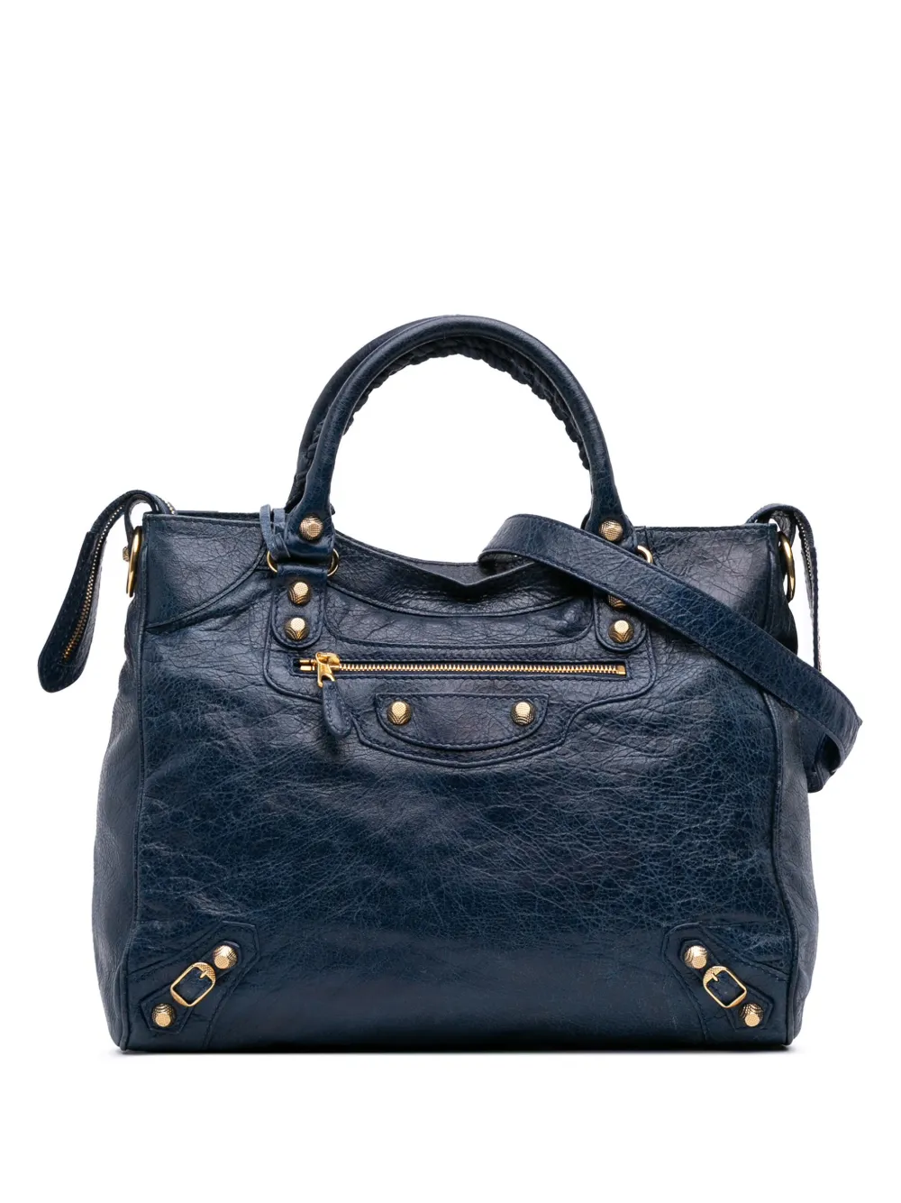 Balenciaga Pre-Owned 2013 ラムスキン モトクロス ヴェロ ジャイアント 12 ヴェロ サッチェルバッグ - ブルー Balenciaga Pre-Owned 2013 ラムスキン モトクロス ヴェロ ジャイアント 12 ヴェロ サッチェルバッグ - ブルー