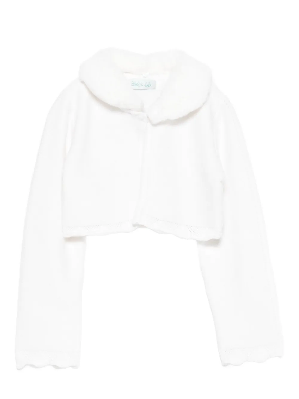 Abel & Lula scalloped-trim cardigan - Bianco