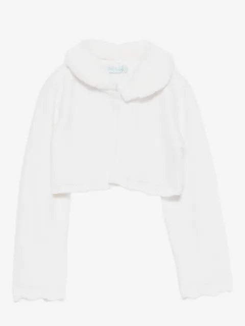 Abel & Lula scalloped-trim cardigan 
