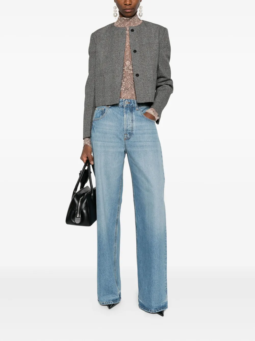 Valentino Garavani floral-lace high-neck bodysuit | Vests & Tank Tops | Image 2