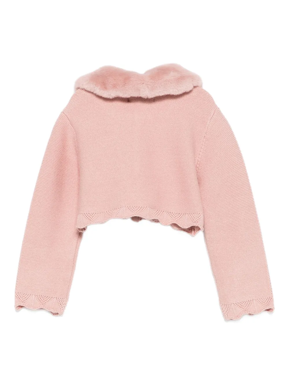 Abel & Lula Gewelfd vest met bontkraag Roze