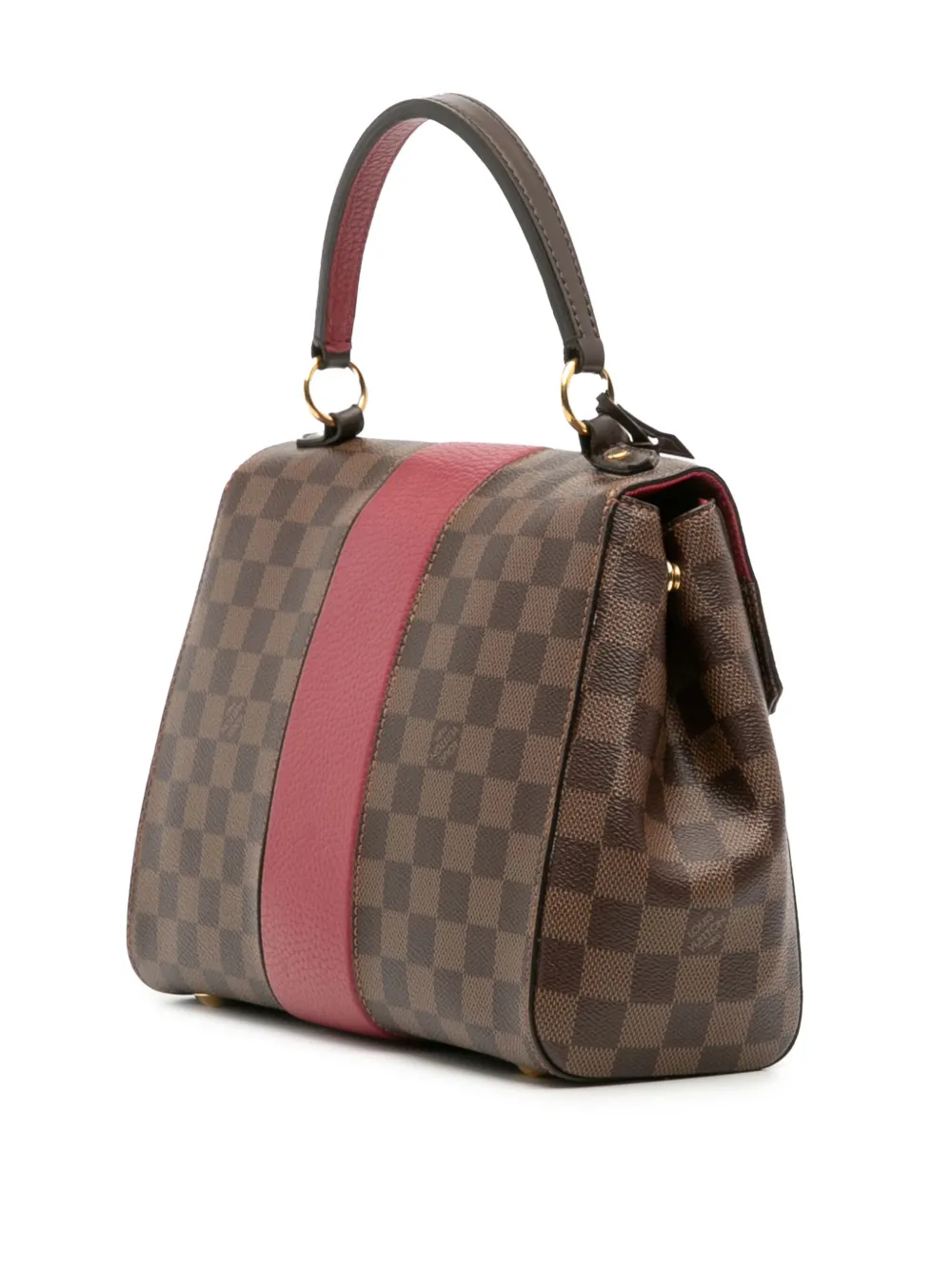 Pre-owned Louis Vuitton 2018 Damier Ebene Bond Street Bb Satchel In Brown