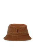 Polo Ralph Lauren corduroy logo-detail bucket hat - Brown