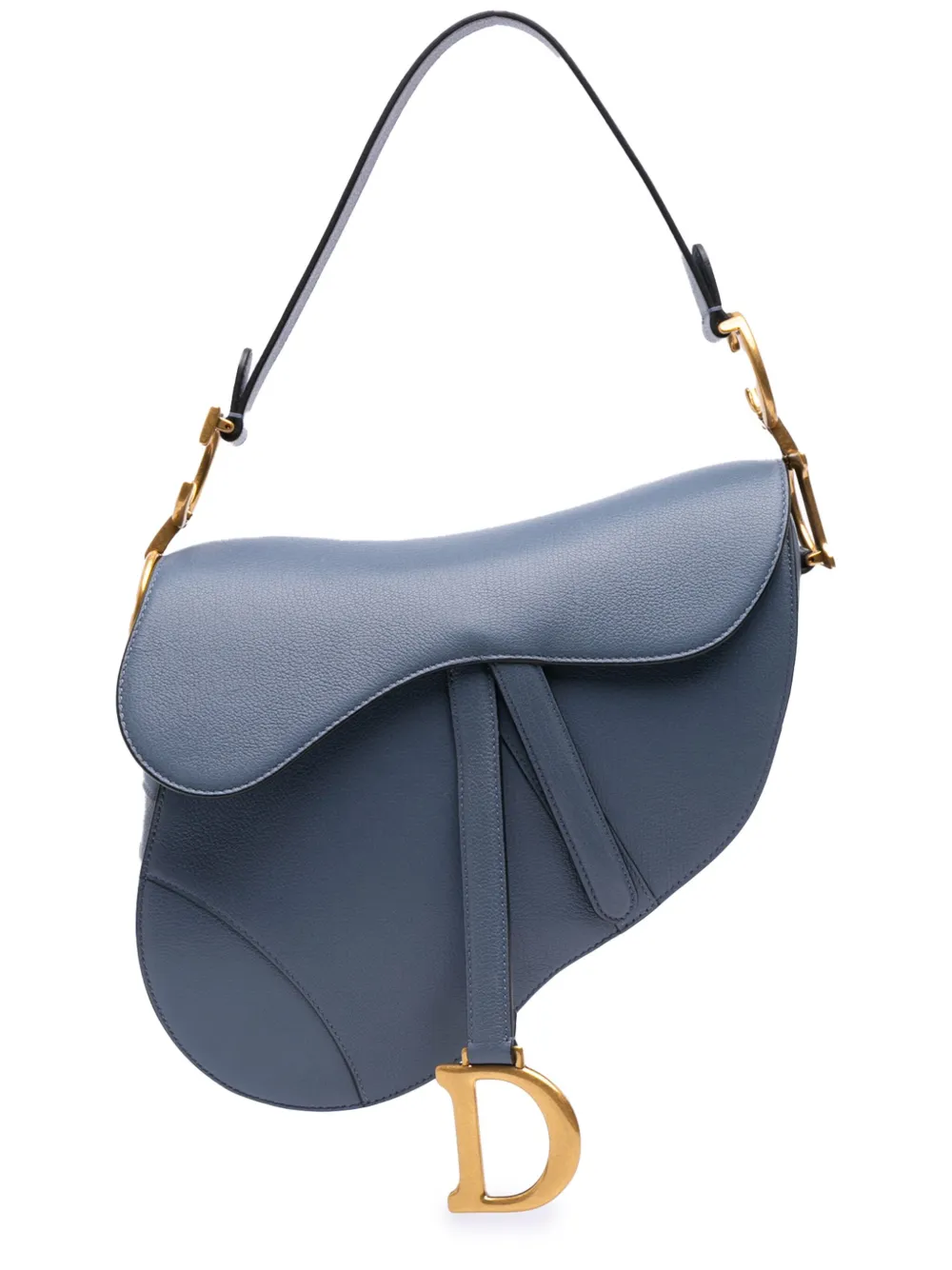 Christian Dior Pre-Owned 2021 ゴートスキン サドル ショルダーバッグ - ブルー Christian Dior Pre-Owned 2021 ゴートスキン サドル ショルダーバッグ - ブルー