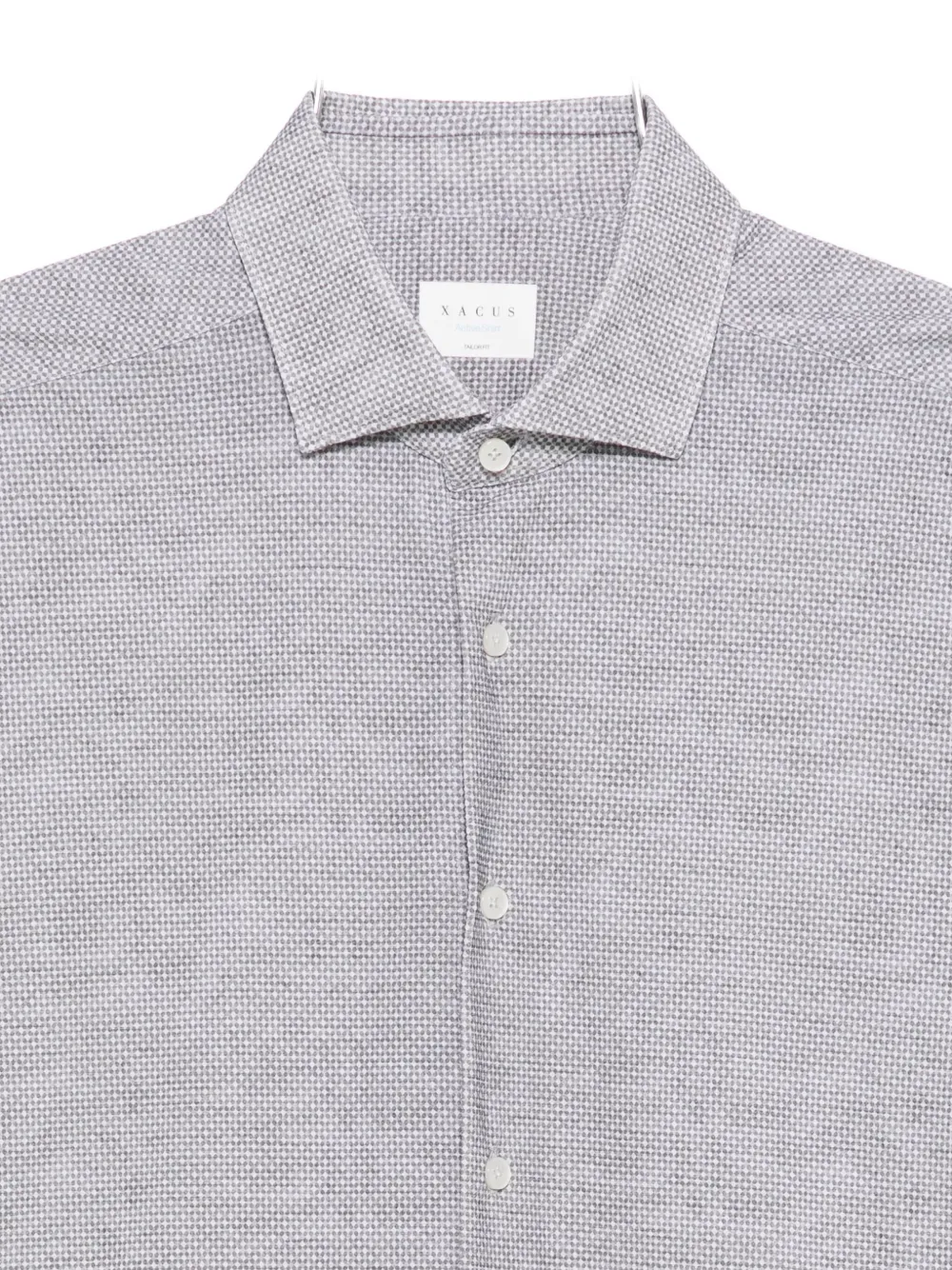 Xacus Micro Patterned Button-down Shirt In Gray