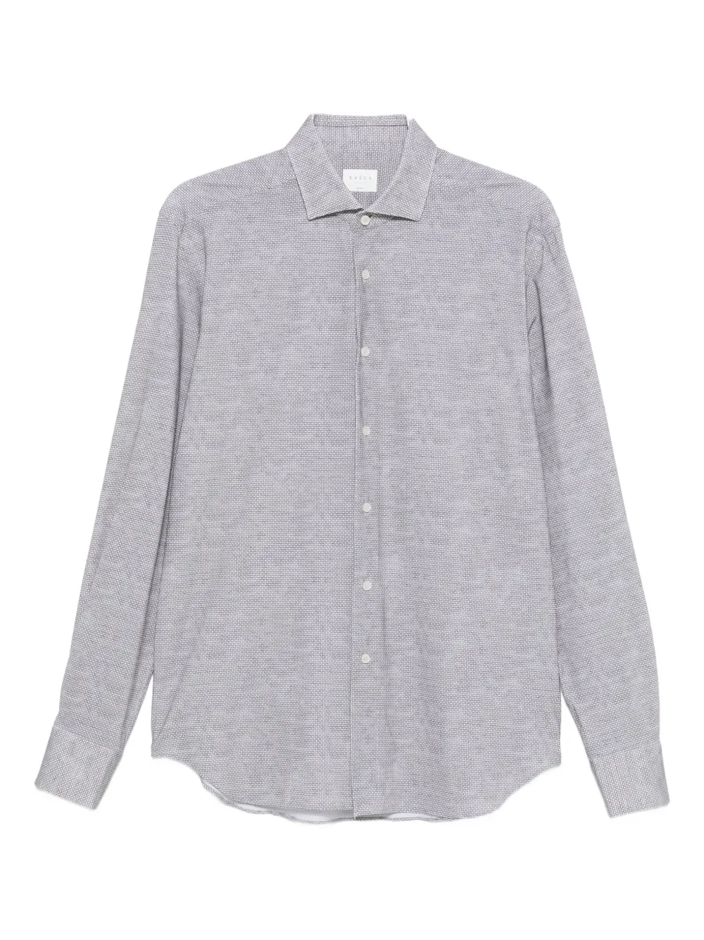 Xacus Micro Patterned Button-down Shirt In Gray