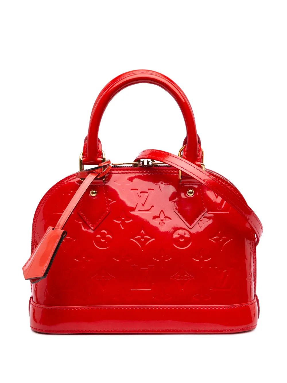 Louis Vuitton Pre-Owned 2012 モノグラム ヴェルニ アルマ BB サッチェルバッグ - レッド Louis Vuitton Pre-Owned 2012 モノグラム ヴェルニ アルマ BB サッチェルバッグ - レッド