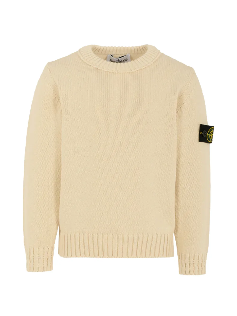 Stone Island Junior logo-patch sweater - Nude