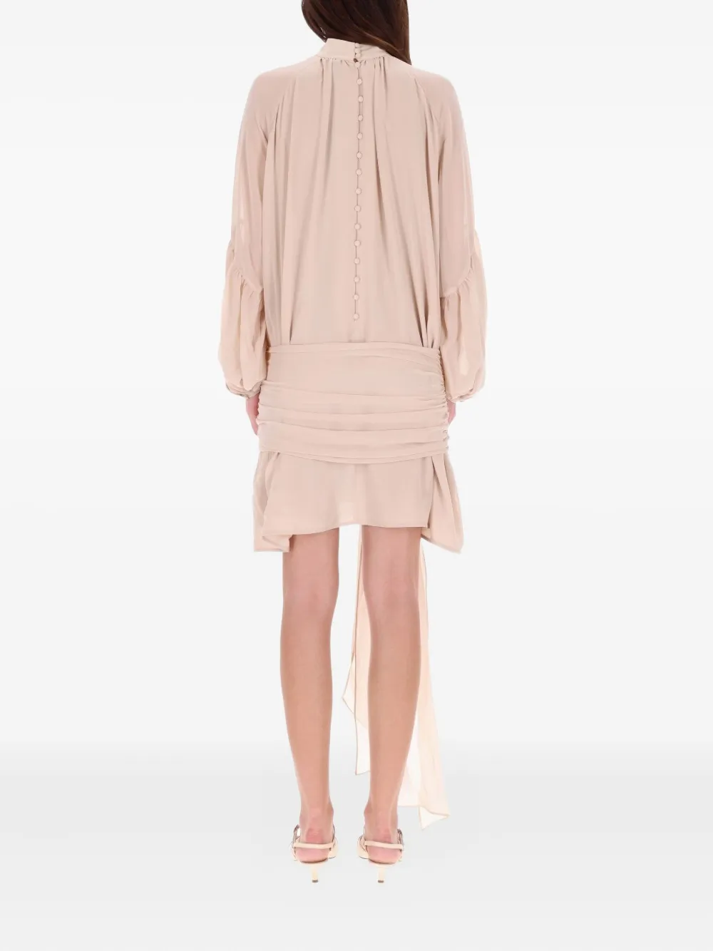 ROTATE BIRGER CHRISTENSEN knot-detail mini dress - Beige