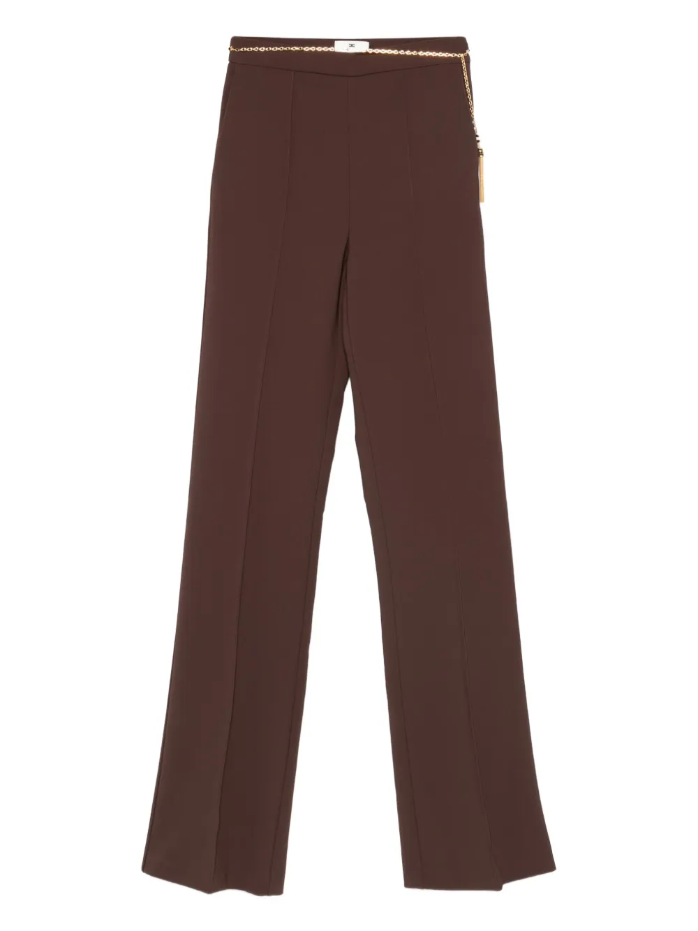 Elisabetta Franchi chain-embellished trousers | Brown | Image 1