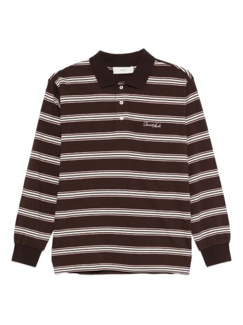 DUNST striped long-sleeve polo shirt