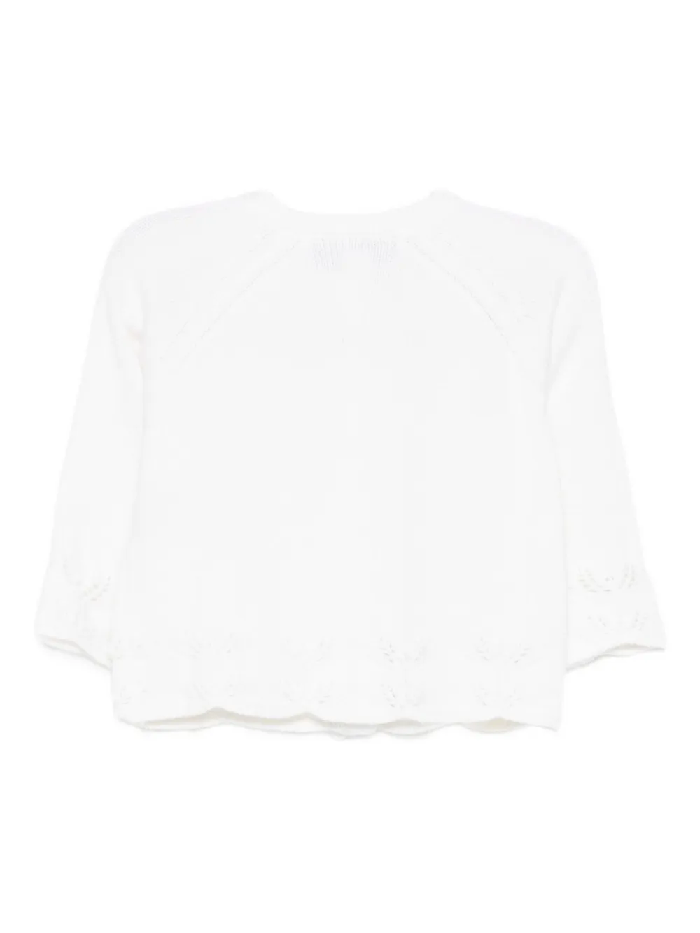 Tartine Et Chocolat Embroidered Cardigan In White