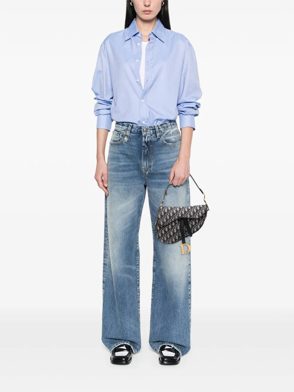 Christian Dior Pre-Owned 2018 Oblique Canvas Saddle Bag shoulder bag | Pre-Owned | Image 2
