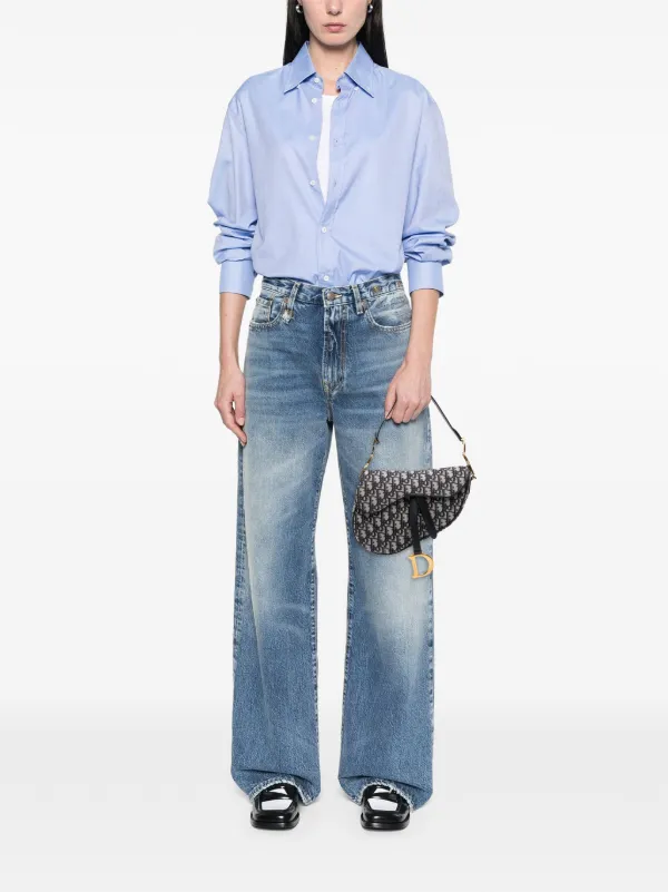 Christian Dior Pre-Owned 2018 Oblique Canvas Saddle Bag Shoulder Bag Blue  FARFETCH PH