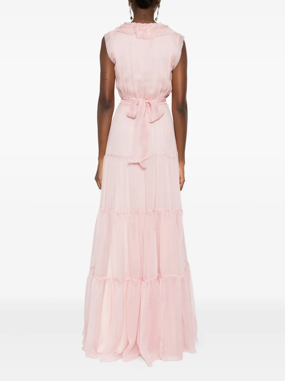 MIAU by Clara Rotescu Gelaagde maxi-jurk Roze