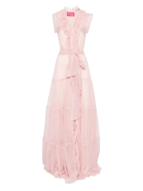 MIAU by Clara Rotescu ruffled tiered maxi dress