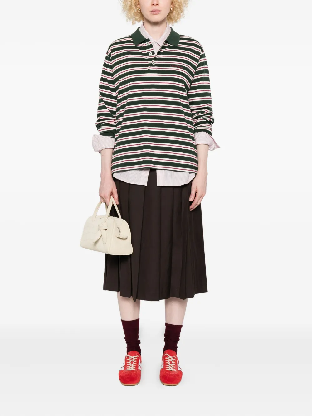 DUNST striped long-sleeve polo shirt | Women | Image 2