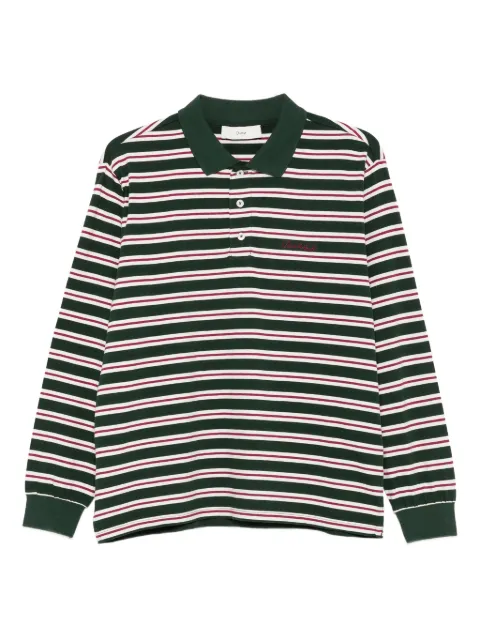 DUNST striped long-sleeve polo shirt