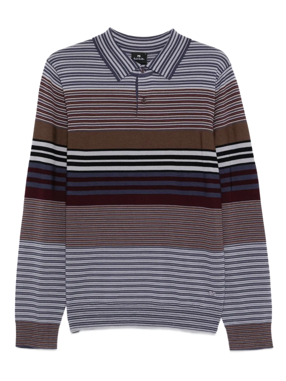PS Paul Smith ストライプ ポロシャツ - パープル PS Paul Smith ストライプ ポロシャツ - パープル