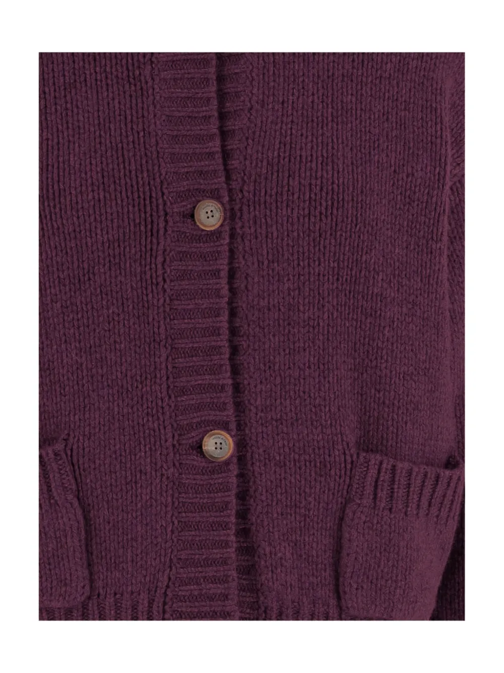 Magda Butrym Buttoned Patch-pocket Cardigan In Purple