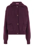 Magda Butrym buttoned patch-pocket cardigan - Purple