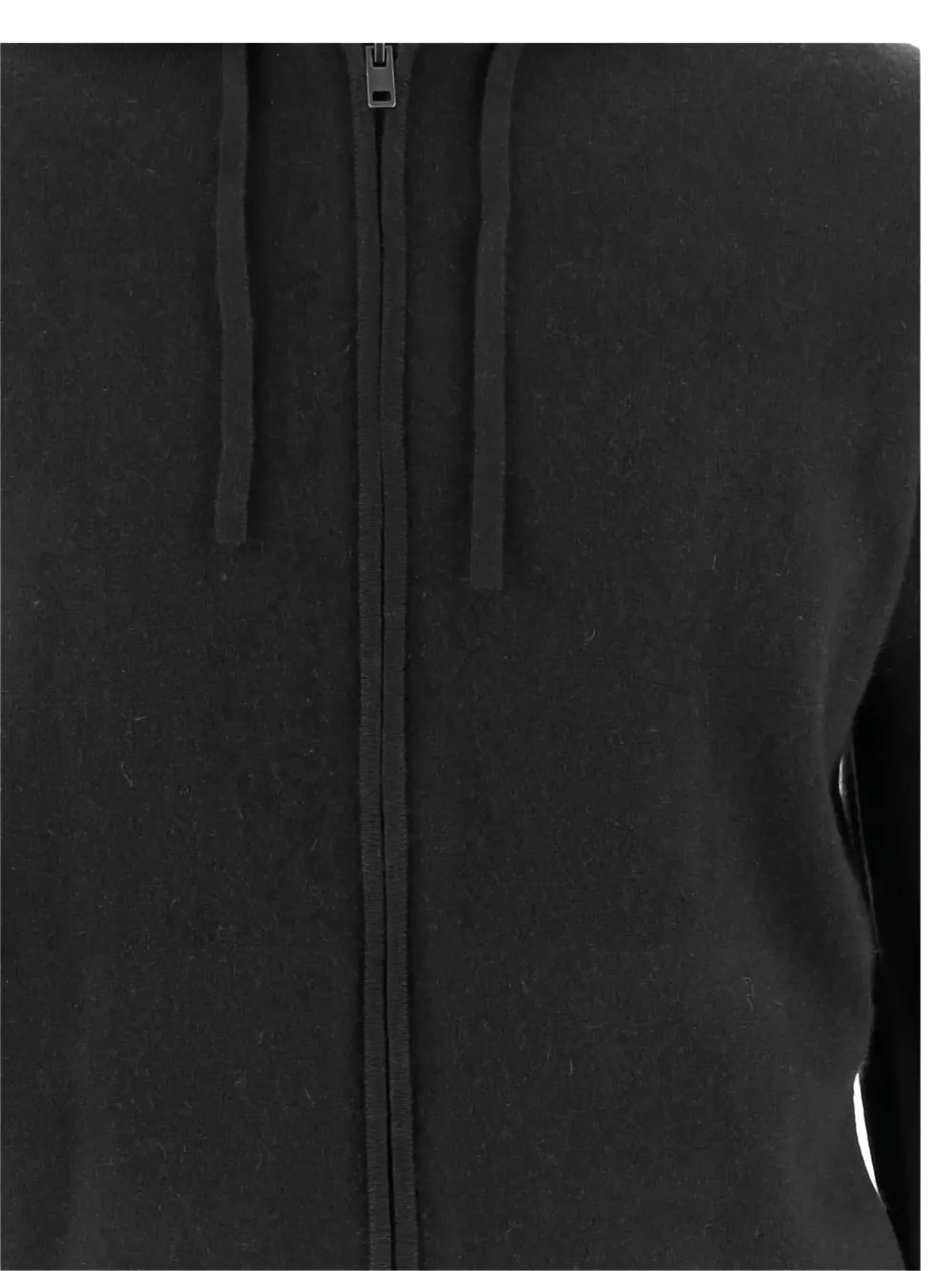 Vince Cashmere Zip-up Sweatshirt In Black
