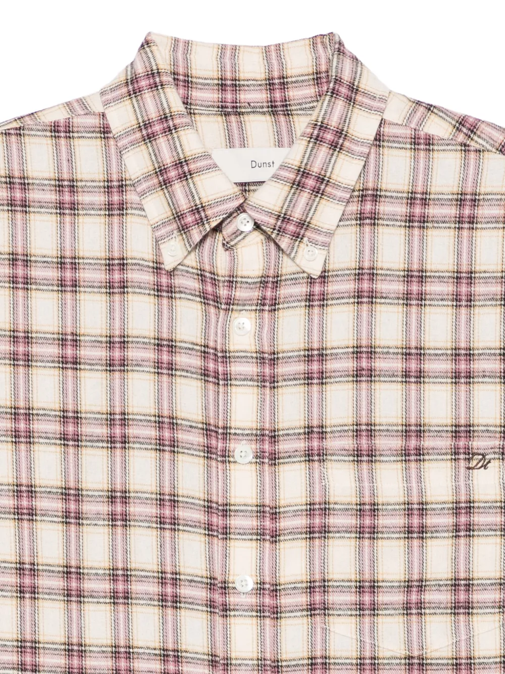 DUNST Geruit shirt met lange mouwen Roze