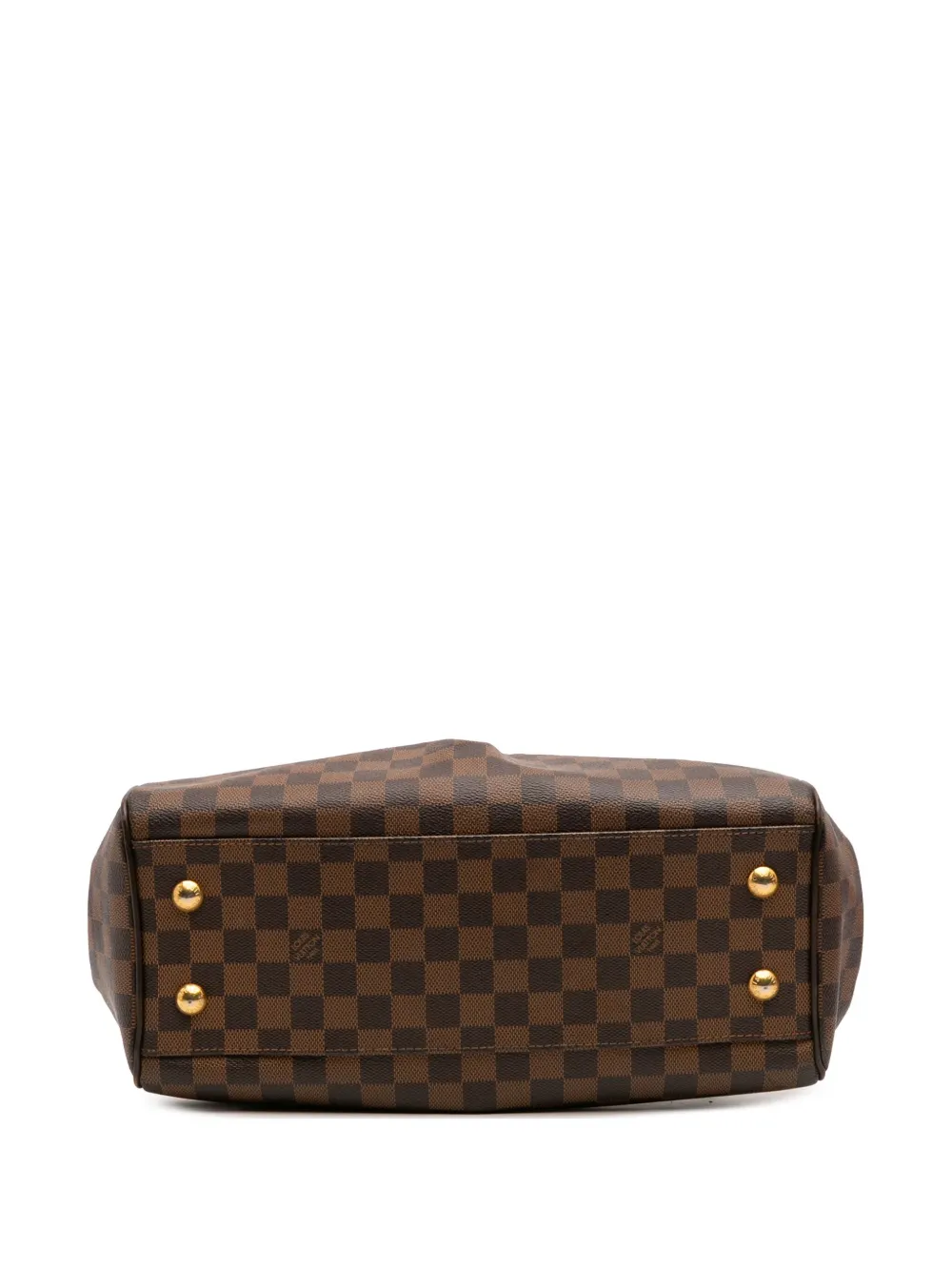 Pre-owned Louis Vuitton 2010 Damier Ebene Trevi Pm Satchel In Brown