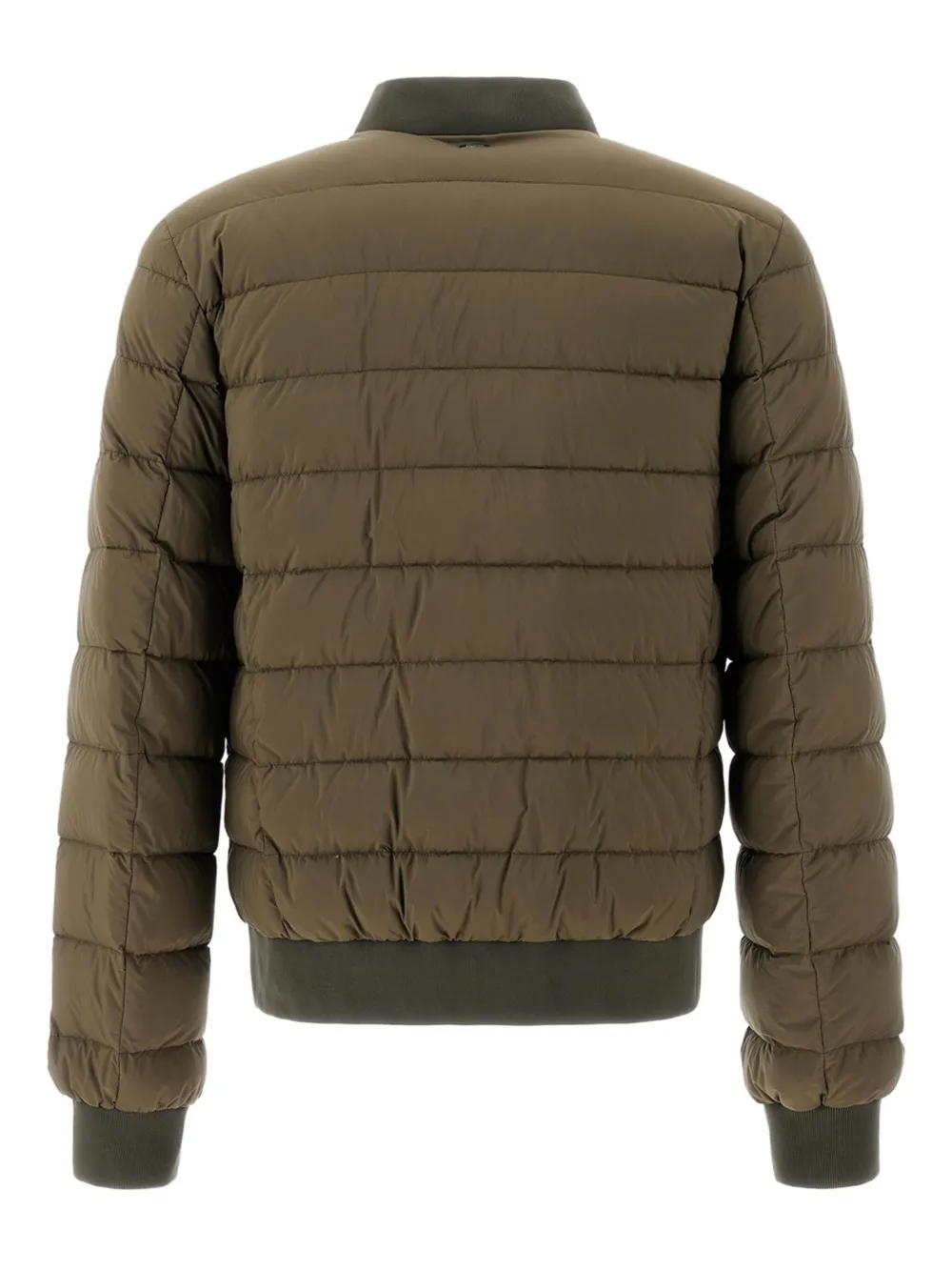 Herno Quilted Bomber Jacket In Green