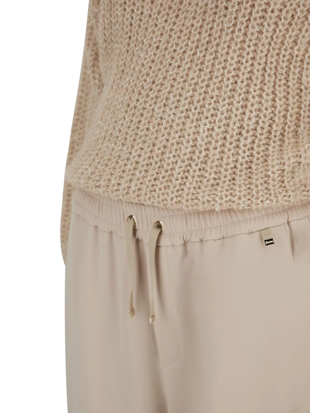 Herno Elastic-waist Trousers In Neutral