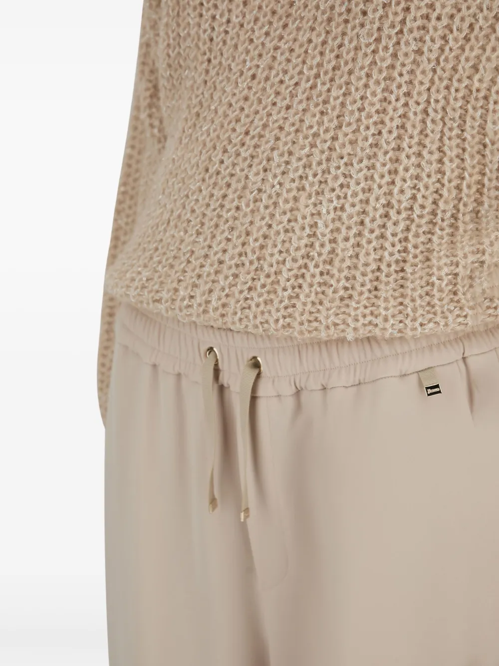 Herno Broek met elastische taille Beige