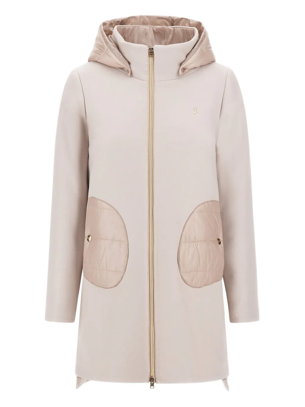 Herno Kids キルティングパネル フーデッドコート - ピンク Herno Kids キルティングパネル フーデッドコート - ピンク