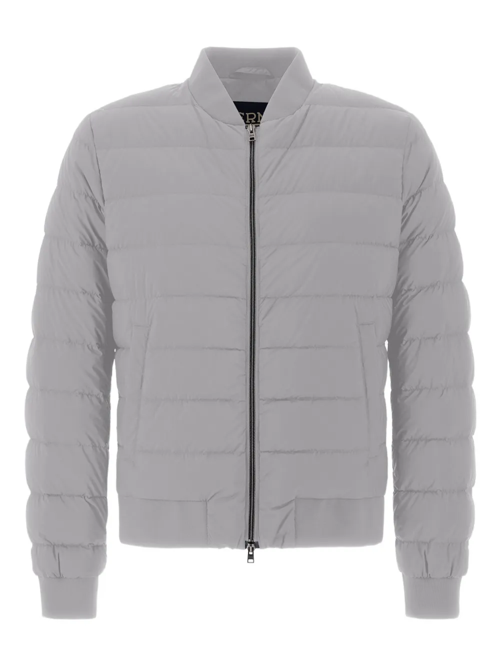 Herno Quilted Bomber Jacket In Gray