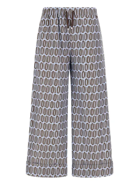 Herno drawstring patterned trousers