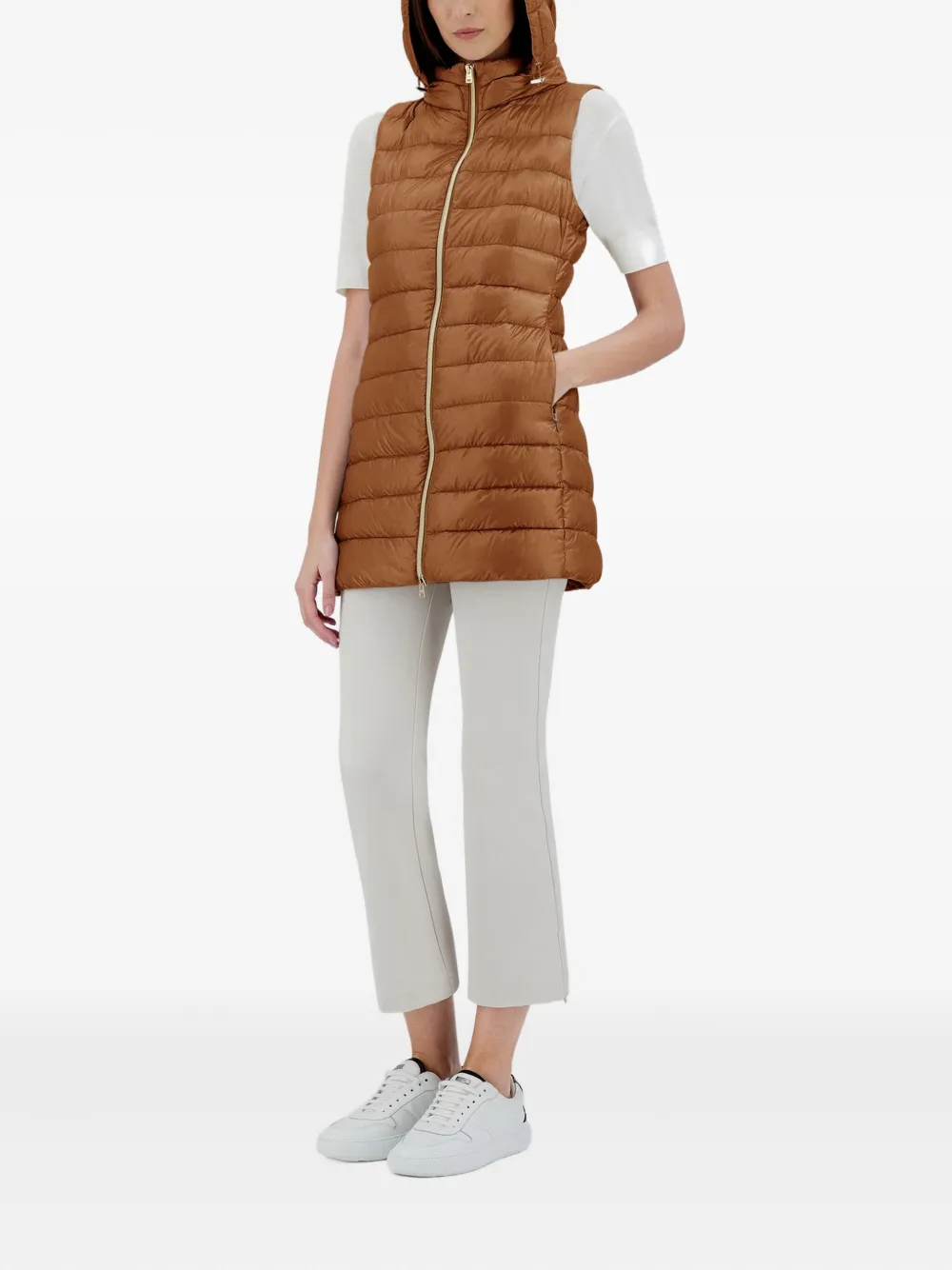 Herno Bodywarmer met capuchon Bruin