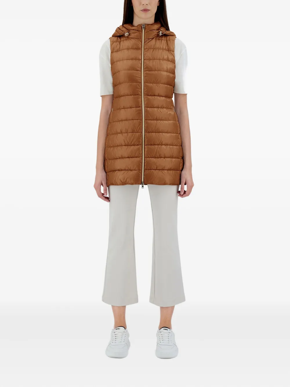 Herno Bodywarmer met capuchon Bruin