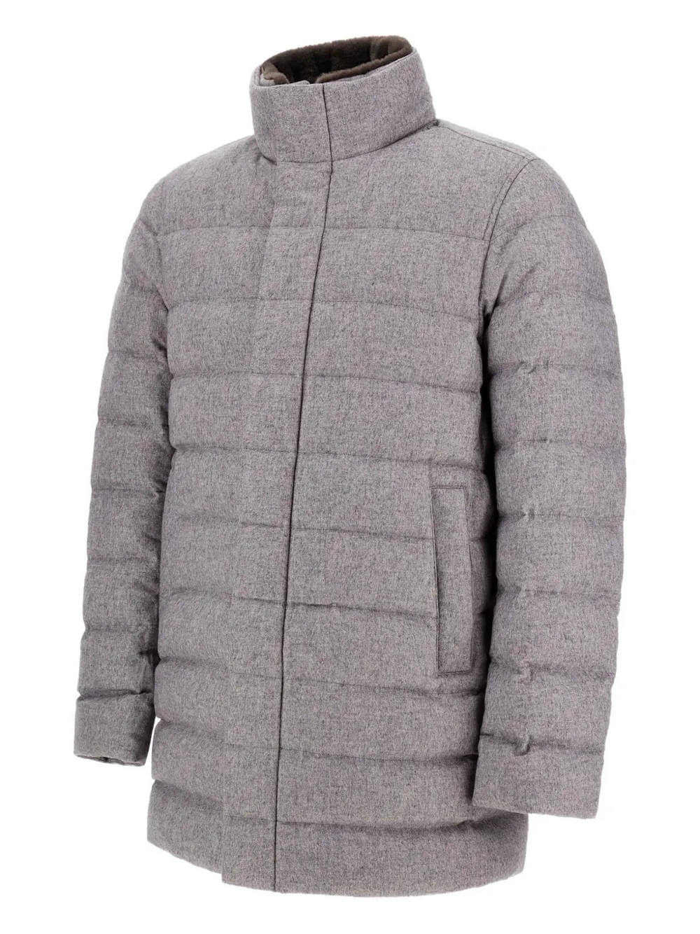 Herno Jas met hoge hals en lange mouwen Grijs