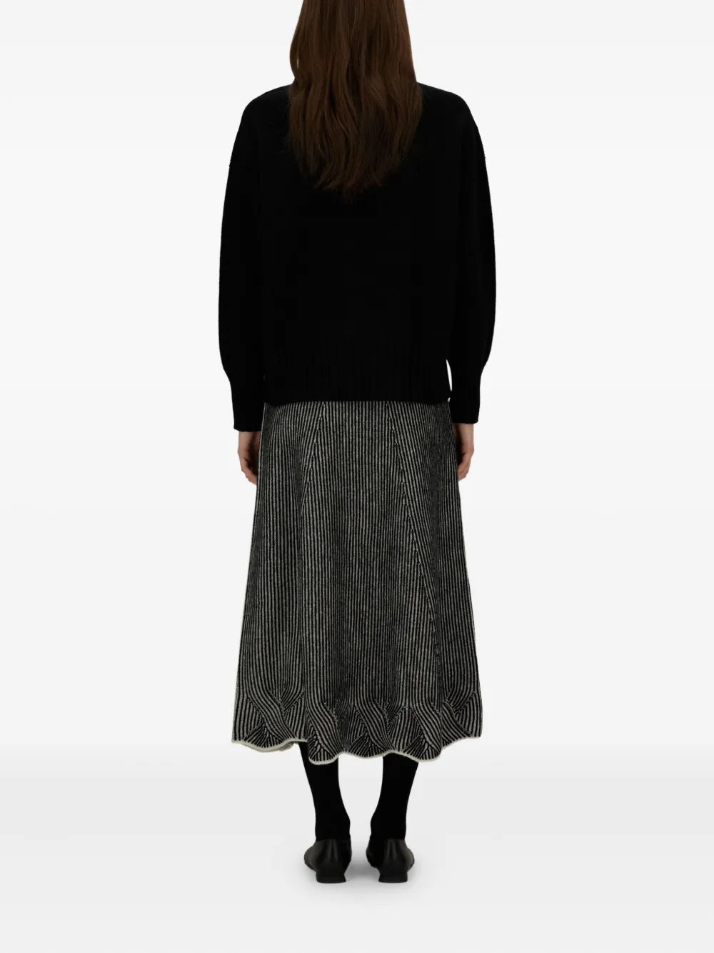  Herno Long-sleeve Wool Sweater - Black 