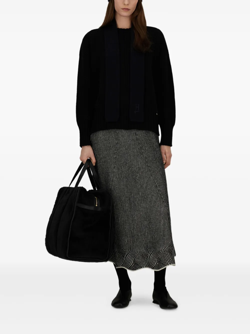  Herno Long-sleeve Wool Sweater - Black 