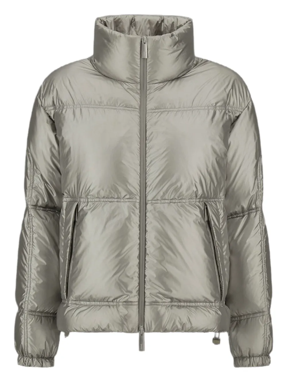Laminar high-neck puffer jacket | Silver | Image 1