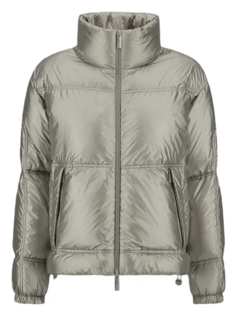 Laminar high-neck puffer jacket