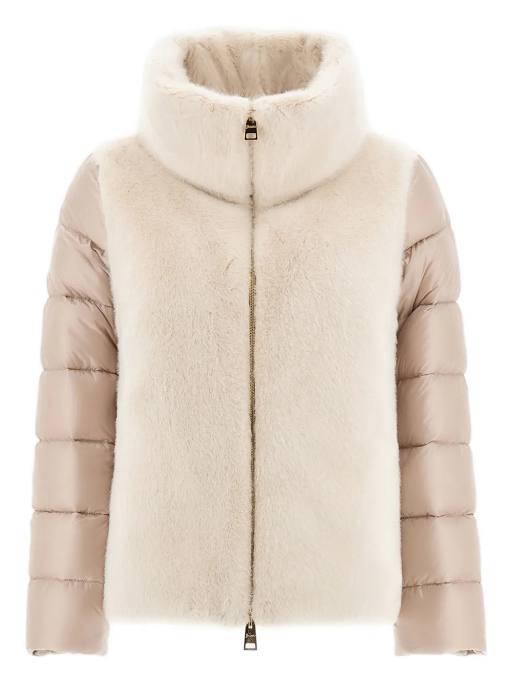 Herno fur-trimmed quilted jacket | Neutrals | Image 1