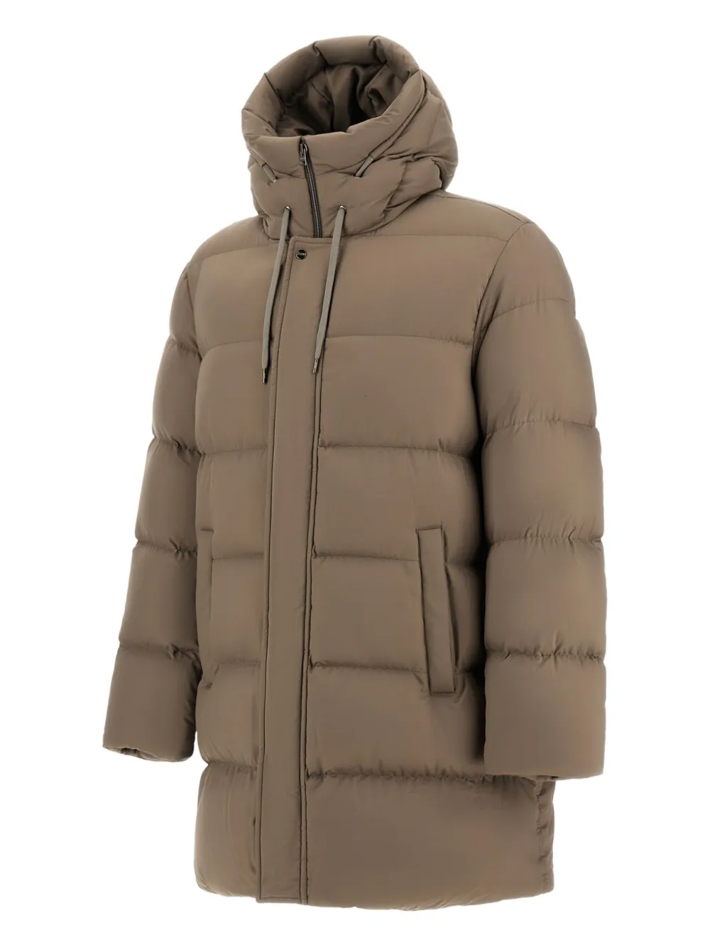 Herno Gewatteerd jack met capuchon Bruin